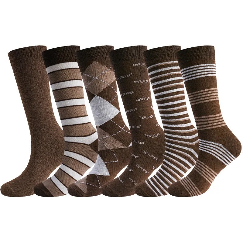 6 Pairs Vintage Brown Argyle S - Vintage Fashion Enthusiasts recension och pris