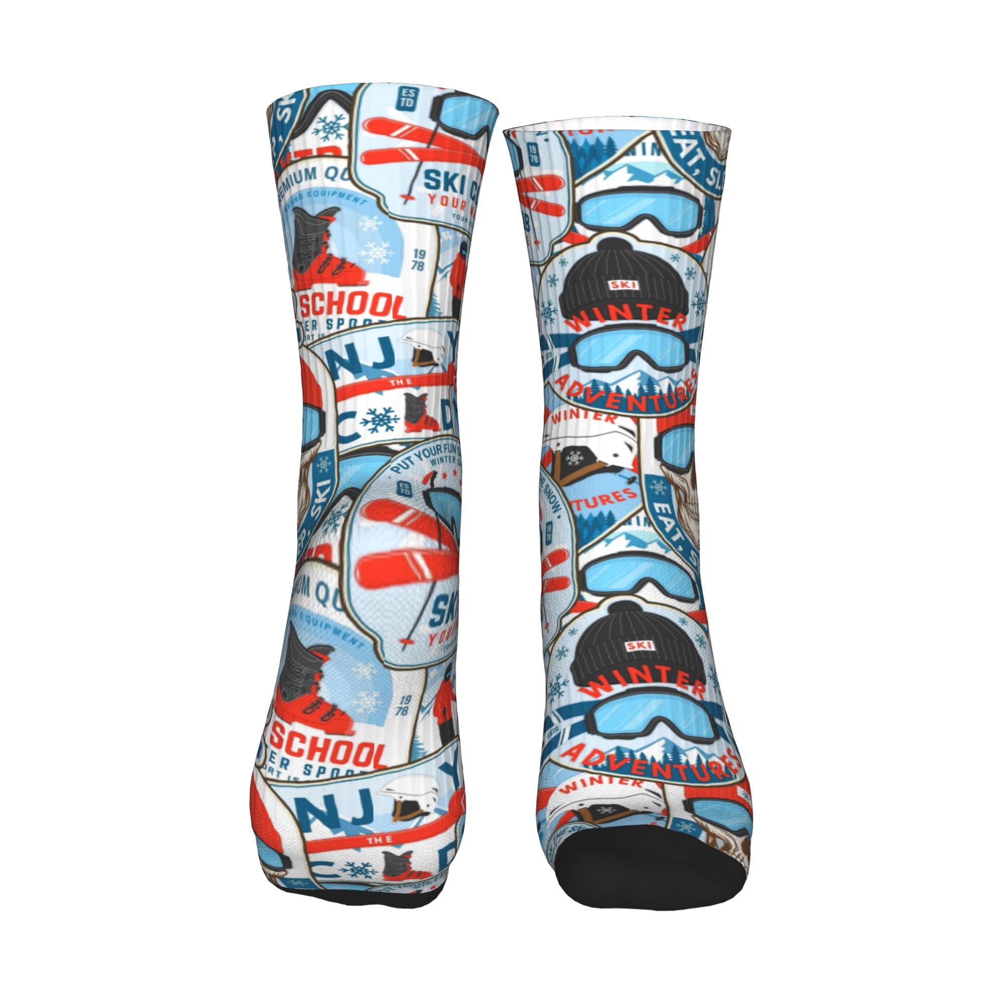 Vintage Red Blue Ski Club Seam - Vintage Fashion Dresses recension och pris