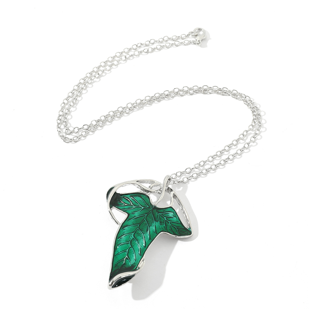 Vintage Green Leaf Pendant Nec - Vintage Fashion Online recension och pris