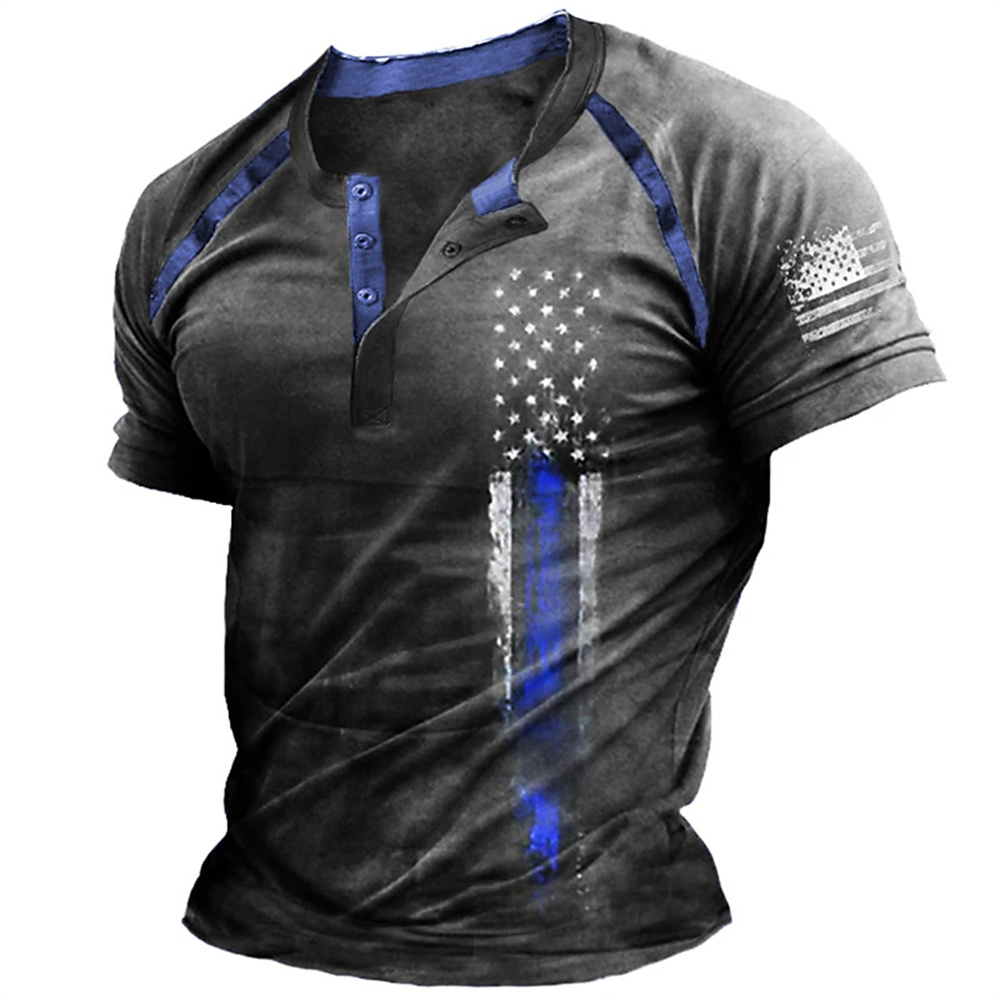 Funny 3D American Flag Print M - Vintage Fashion Jersey recension och pris