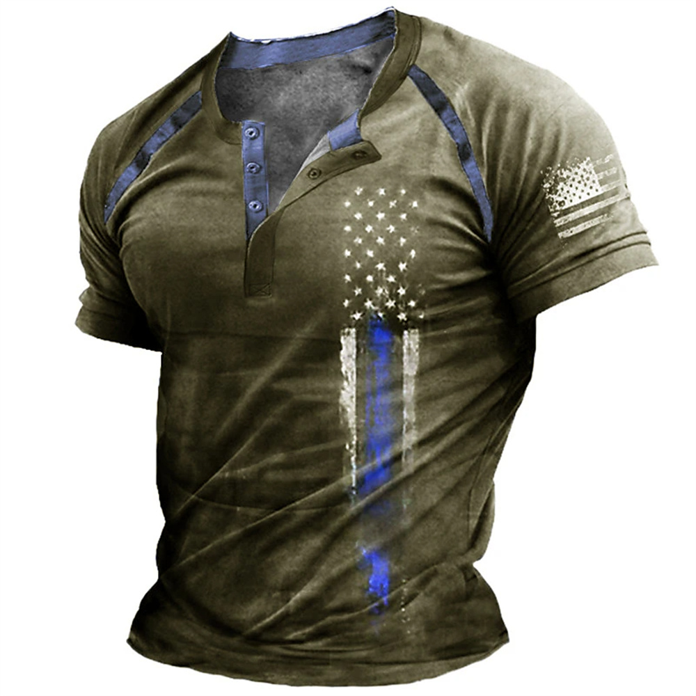 Funny 3D American Flag Print M - Vintage Fashion Jersey recension och pris