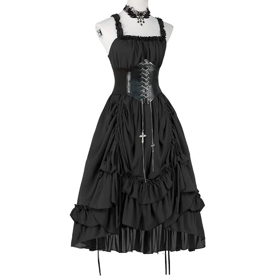 Women Gothic Dress Corset Slip - Vintage Fashion Dresses recension och pris
