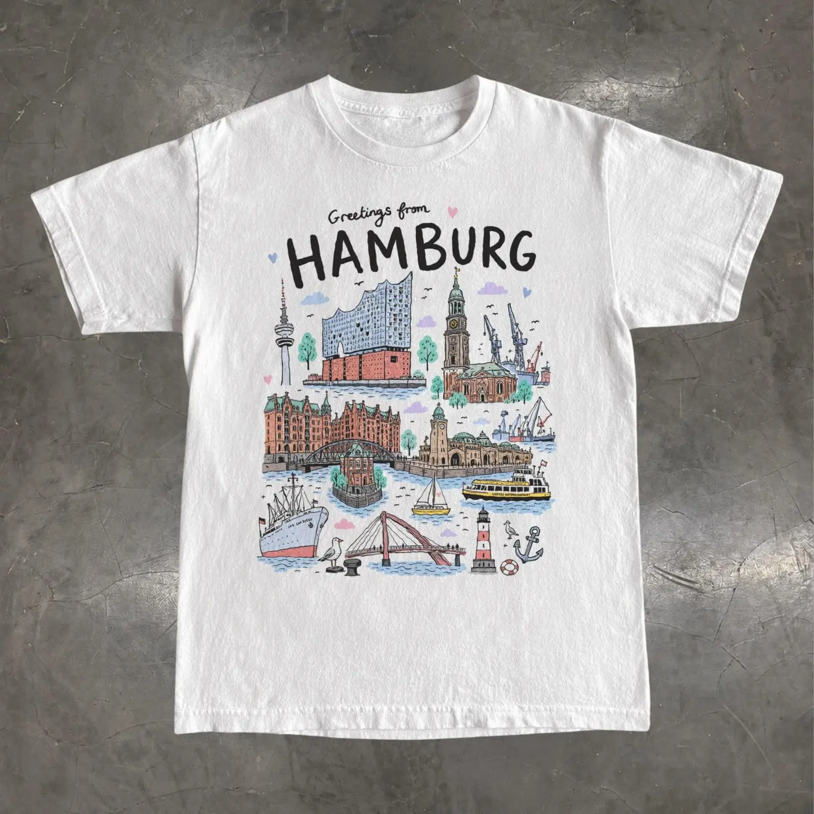 Hamburg Germany T Shirt Elbphi - Vintage Fashion Hamburg recension och pris