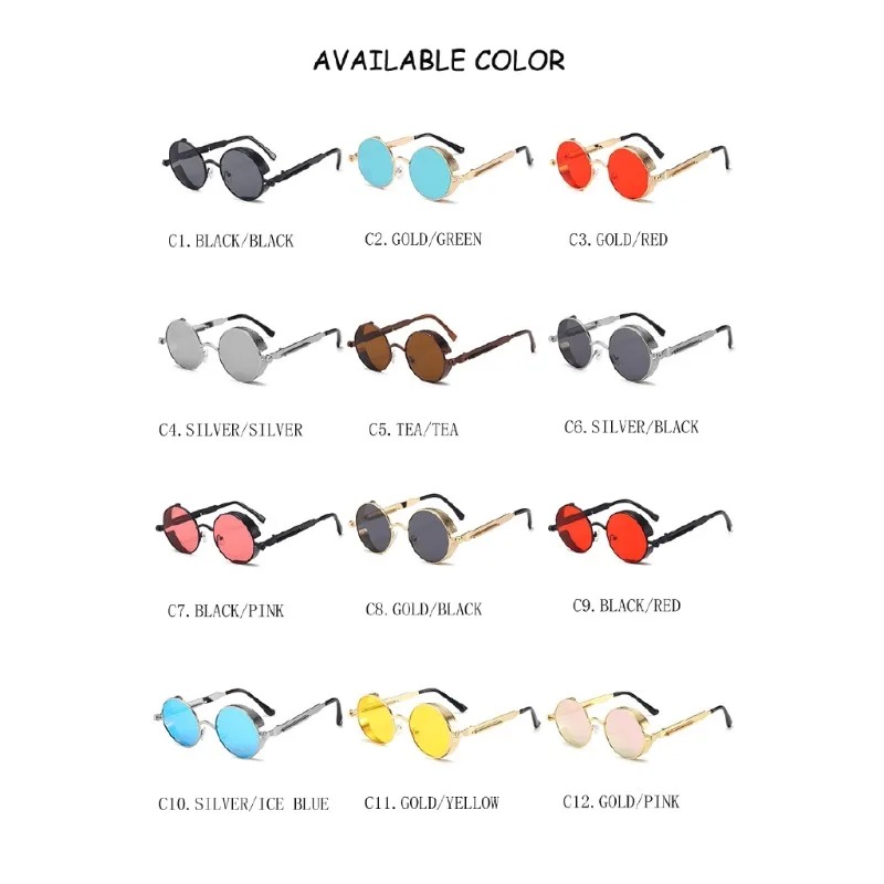 New Metal Steampunk Sunglasses - Vintage Fashion Enthusiasts recension och pris