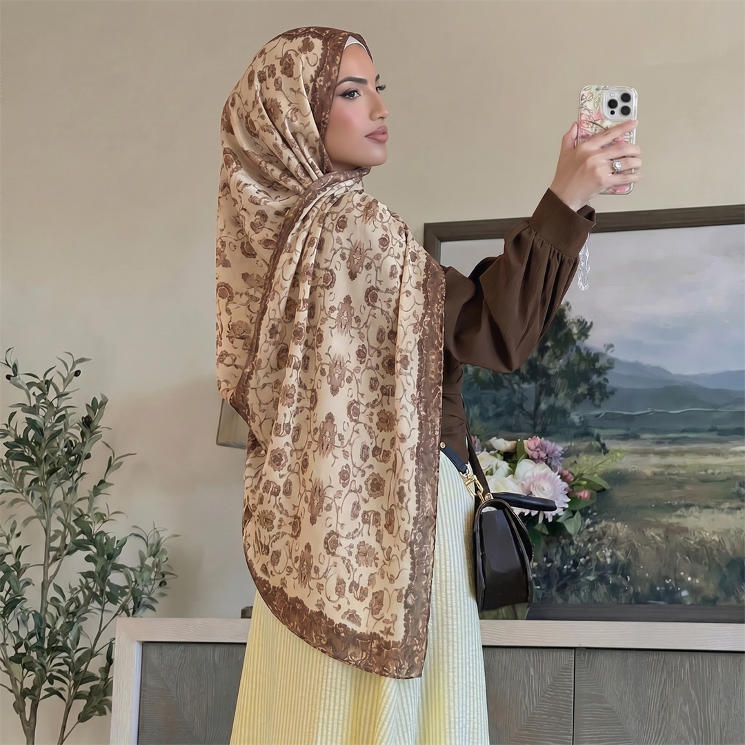Vintage Floral Print Hijab Sof - Vintage Outdoor Fashion recension och pris